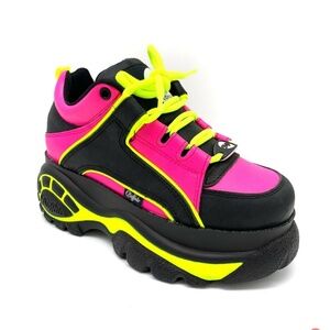 BUFFALO LONDON LOW SNEAKERS NEON SIZE 38